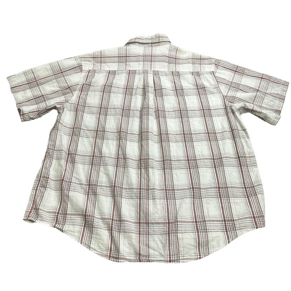 Carhartt Plaid Shirt Mens 2XL Casual Button Up Short Sleeve Chest Pocket - Picture 9 of 9